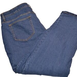 Blue Mountain Fleece Lined Jeans Womens 16 Blue Good Straight Leg Denim Pants